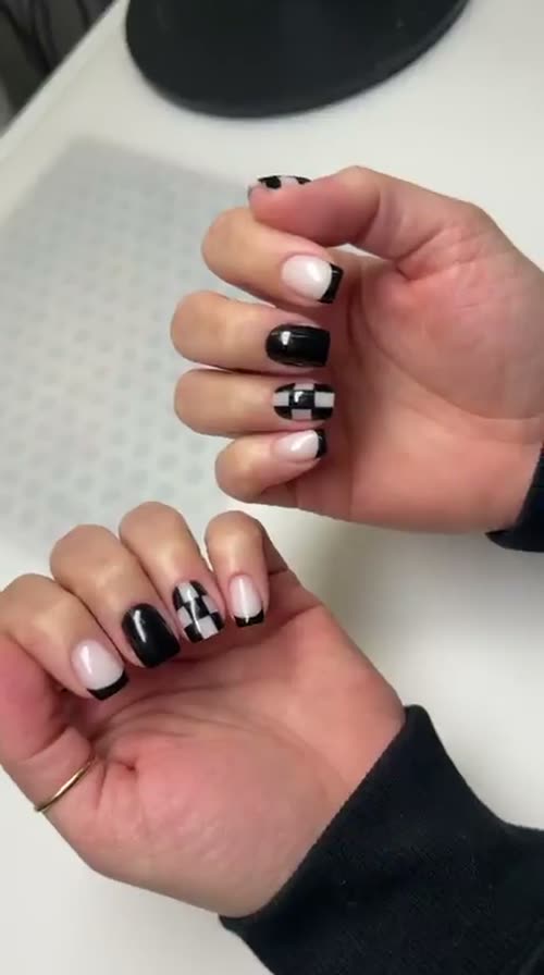 Black and white checker art