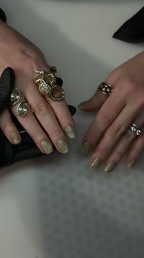 Nude set with gold detail