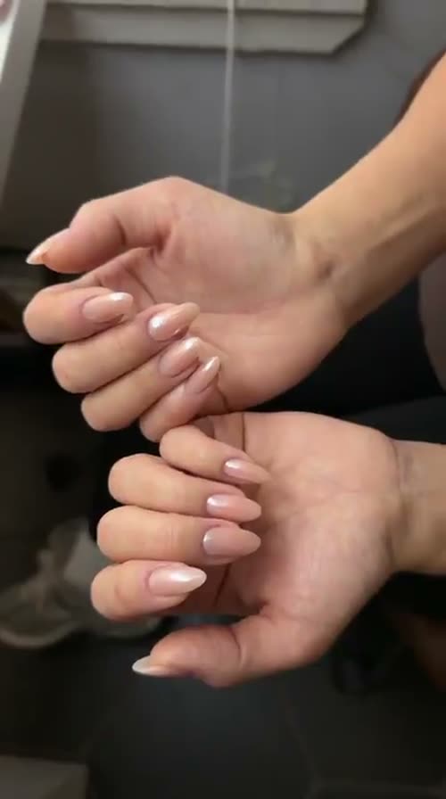 Classic nude manicure
