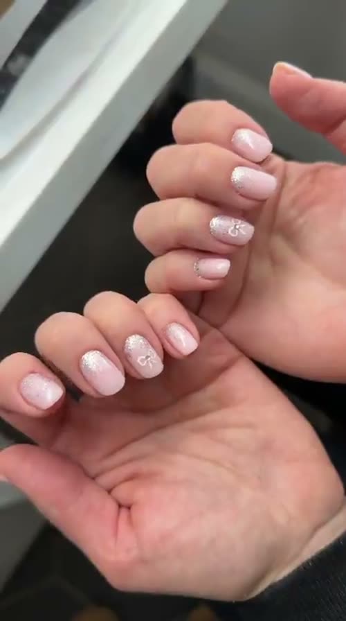 White and pink ombre
