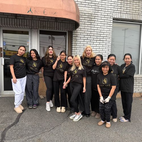 The Sky Spa team in branded uniform