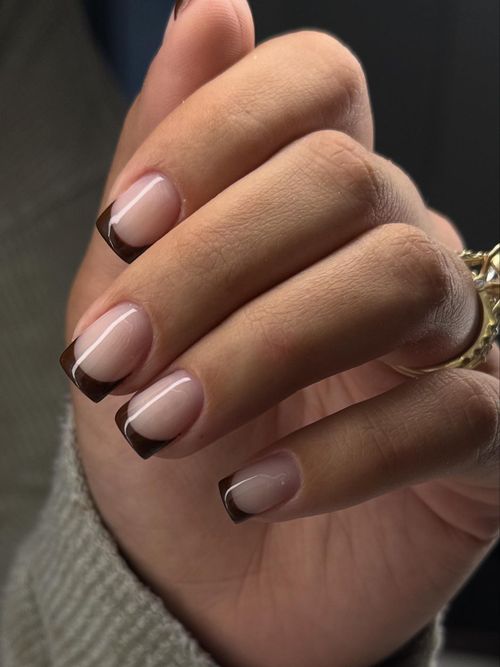 Dark ombre French