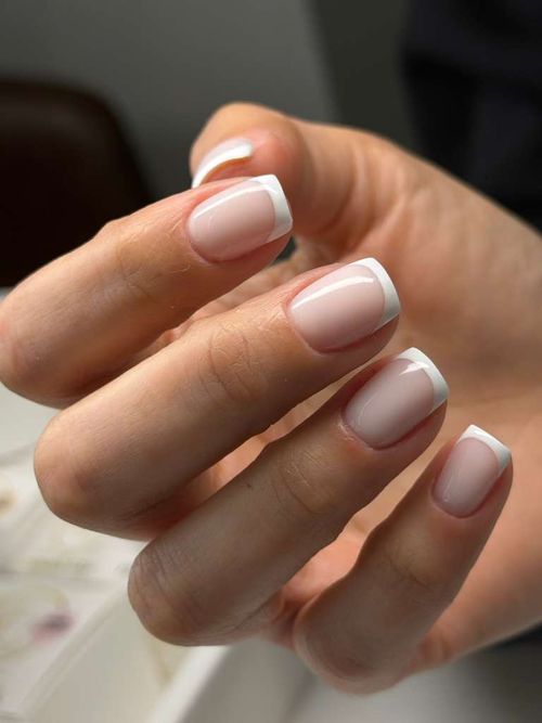Soft French manicure