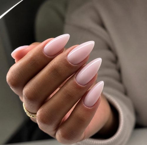 Milky pink medium stiletto set