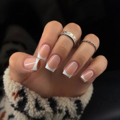 Classic white French tips